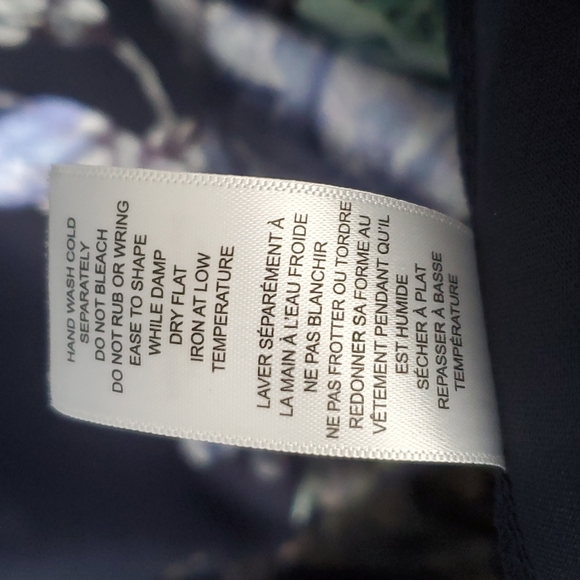 Blue and green floral foil Cleo princess cut dress in size large - Picture 5 of 7